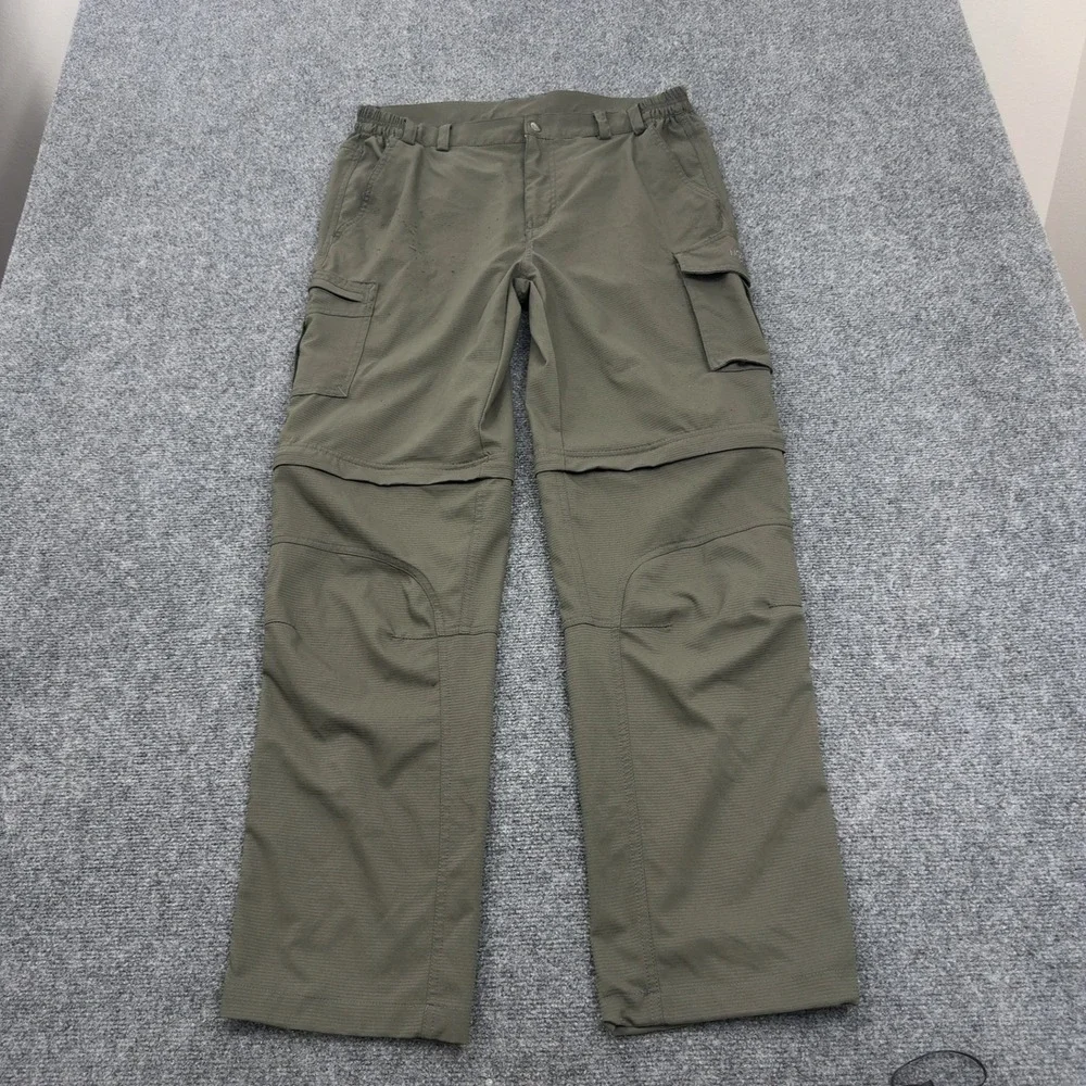 The North Face Cargo Pants Mens L Green Polyester Convertible Hiking Gorpcore